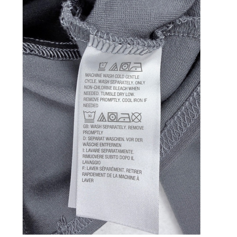 Attitudes by Renee Womens Grey Black Colorblock 90s Moto Jacket Mock Neck Size S - Picture 4 of 9